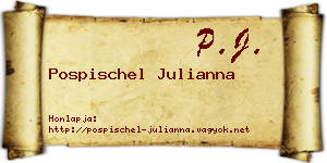 Pospischel Julianna névjegykártya
